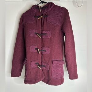 Women's Patagonia Better Sweater Icelandic Isle of Skye Oxblood Red Sz XS.